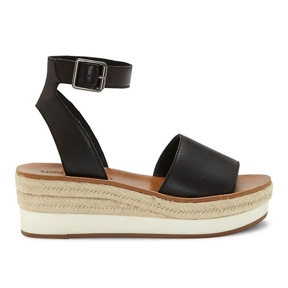 Lucky Brand Shoes Lucky Brand Joodith Espadrille Wedge Black